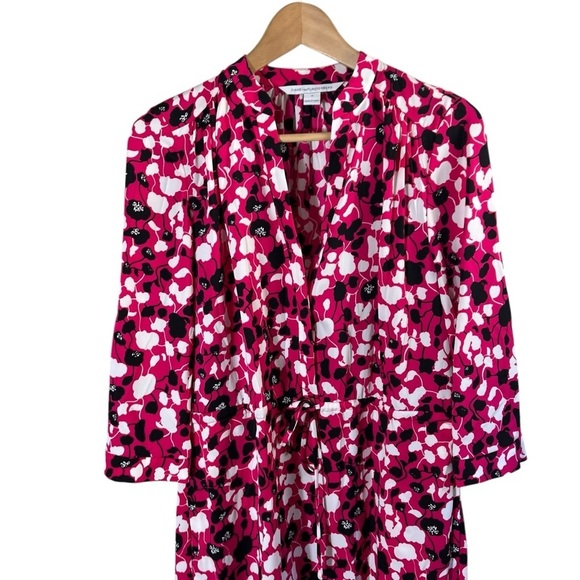 DIANE VON FURSTENBERG Freya Silk Poppy Floral Dress - Picture 4 of 12